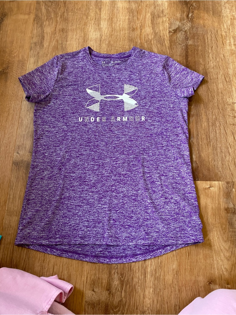 Under Armour Purple Heather Girls' Short Sleeve Tech Tee